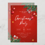 クリスマスエレガントパーティー 招待状 (正面/裏面)