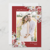 クリスマスエレガントフォトコラージホリデーカード シーズンカード (正面)