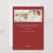 クリスマスエレガントフォトコラージホリデーカード シーズンカード (裏面)