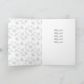 クリスマスエレガントフローラ白黒 シーズンカード (内部)