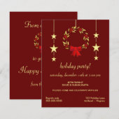 クリスマスエレガントホリデーパーティー招待状 招待状 (正面/裏面)