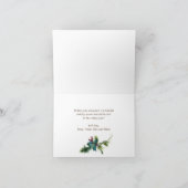 クリスマスエレガントホリーパイン5写真折り畳み シーズンカード (内部)