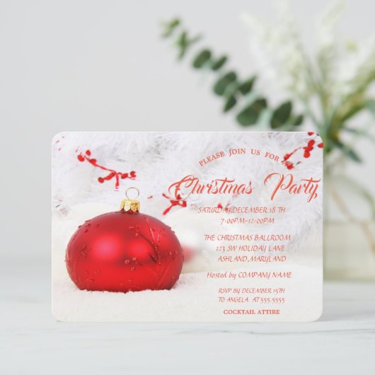 クリスマスエレガントボール会社クリスマスパーティー 招待状 (スタンド正面)