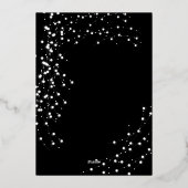 クリスマスエレガントポインセチアフローラ花 箔シーズンカード (裏面)