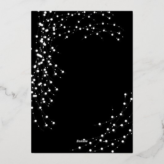 クリスマスエレガントポインセチアフローラ花 箔シーズンカード (裏面)