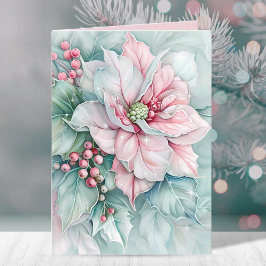 クリスマスエレガントポインセチアフローラ シーズンカード