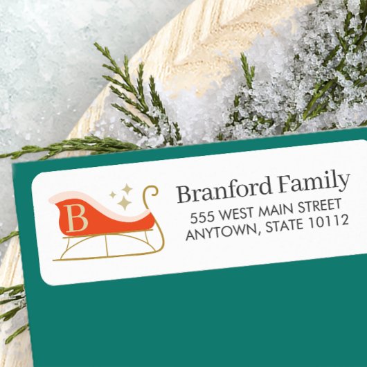 クリスマスエレガントモノグラムスリー ラベル