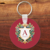 クリスマスエレガントモノグラム文字 キーホルダー (裏面)
