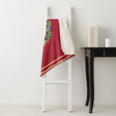 クリスマスエレガントモノグラム文字 シェルパブランケット (インサイチュ)