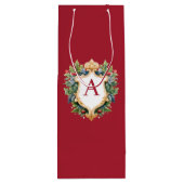 クリスマスエレガントモノグラム文字 ワインギフトバッグ (裏面)