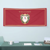 クリスマスエレガントモノグラム文字 横断幕 (トレードショー)