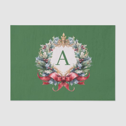 クリスマスエレガントモノグラム文字 薄葉紙 (正面)