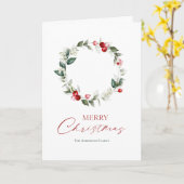 クリスマスエレガントリースカード カード (黄色い花)