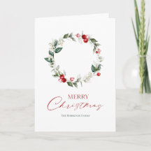 クリスマスエレガントリースカード