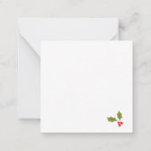 クリスマスエレガントリースギフトカード ノートカード (裏面)