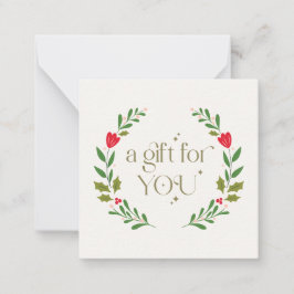 クリスマスエレガントリースギフトカード ノートカード