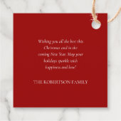 クリスマスエレガントリースギフトラベル フェイバータグ (裏面)