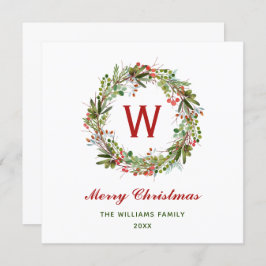 クリスマスエレガントリースファミリー カード