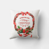 クリスマスエレガントリース枕 クッション (裏面)