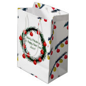 クリスマスエレガントリース ミディアムペーパーバッグ (裏面アングル)