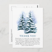クリスマスエレガント企業のありがとう ポストカード (正面/裏面)
