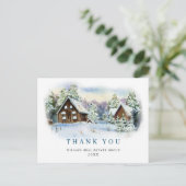 クリスマスエレガント企業のありがとう ポストカード (スタンド正面)