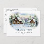 クリスマスエレガント企業のありがとう ポストカード (正面/裏面)