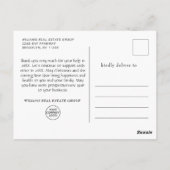 クリスマスエレガント企業のありがとう ポストカード (裏面)