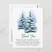 クリスマスエレガント企業のありがとう ポストカード (正面/裏面)