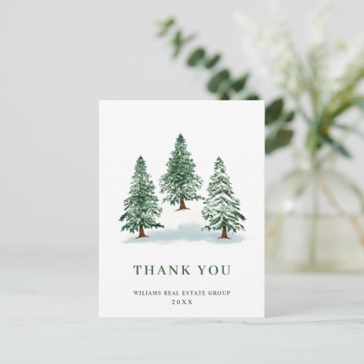 クリスマスエレガント企業のありがとう ポストカード (スタンド正面)