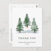 クリスマスエレガント企業のありがとう ポストカード (正面/裏面)