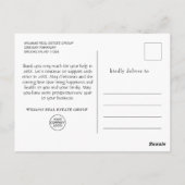 クリスマスエレガント企業のありがとう ポストカード (裏面)