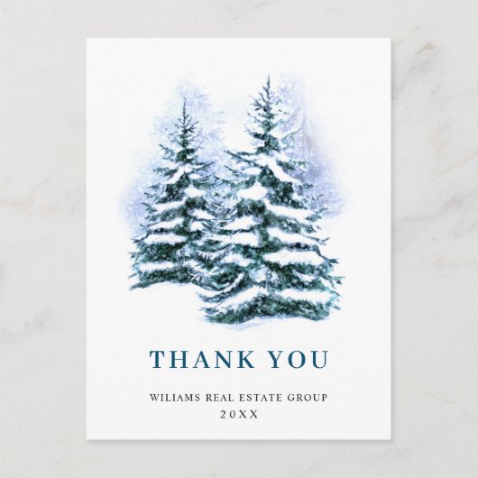 クリスマスエレガント企業のありがとう ポストカード (正面)