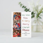 クリスマスエレガント休暇台本ファミリー3写真 シーズンポストカード (スタンド正面)