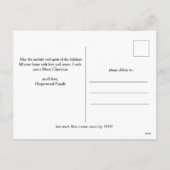 クリスマスエレガント休暇台本ファミリー3写真 シーズンポストカード (裏面)