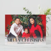 クリスマスエレガント休暇台本ファミリーOne写真 シーズンカード (スタンド正面)