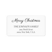 クリスマスエレガント住所 シール (正面)