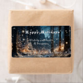 クリスマスエレガント冬フェスティバル林 ラベル (インサイチュ)