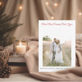 クリスマスエレガント妊娠写真のお知らせ サンキューカード