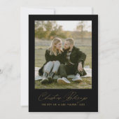 クリスマスエレガント恵み新作カップル写真 シーズンカード (正面)