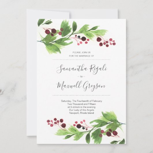 クリスマスエレガント招待状 招待状 (正面)