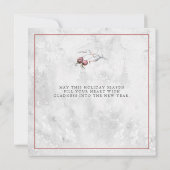 クリスマスエレガント植物学リース カード (裏面)