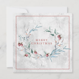 クリスマスエレガント植物学リース カード