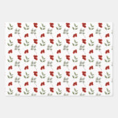 クリスマスエレガント植物学 ラッピングペーパーシート (正面3)