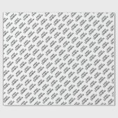 クリスマスエレガント白黒ラッピング紙 ラッピングペーパー (フラット)