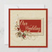 クリスマスエレガント結婚式招待状 招待状 (正面)