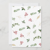 クリスマスエレガント結婚式招待状 招待状 (裏面)