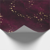 クリスマスエレガント豪華金ゴールド星模様 ラッピングペーパー (角)
