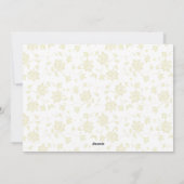 クリスマスエレガント金ゴールドフローラ休日3写真 シーズンカード (裏面)