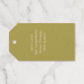 クリスマスエレガント金ゴールドホリデーシンプルスノーフレーク ギフトタグ (裏面 (横))